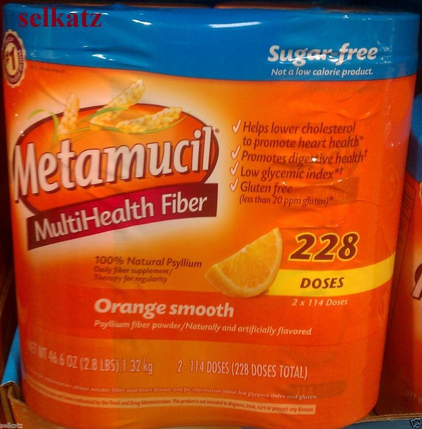   MULTIHEALTH FIBER ORANGE SMOOTH TEXTURE 228 DOSES ~ SUGAR FREE NATURAL