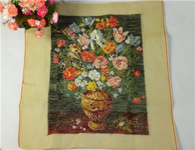 Tramme Preworked Needlepoint Kit Flower Vase with yarn