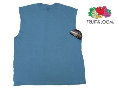 Men Fruit of the Loom Sleeveless Crew T Shirt Med 3XL  