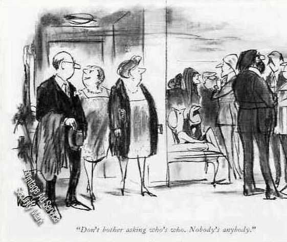 1967 Robert Weber New Yorker Cartoon Nobodys anybody  