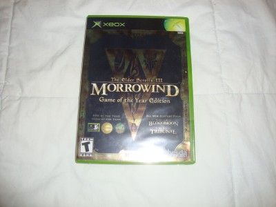 THE ELDER SCROLLS III  MORROWIND  COMPLETE AND EXCELLENT  XBOX 