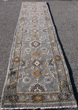 NEW HANDMADE OUSHAK MAHAL WOOL AGRA RUG RUNNER 26 X 12  