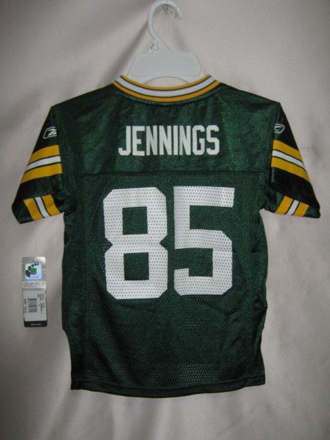 Green Bay Packers Replica NFL Kids Jersey Greg Jennings Green Size 7 