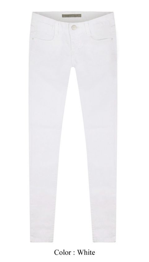 New Womens Slim Leg Stretch Skinny Jeans White Black  