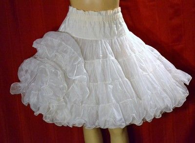 Malco Modes Partners Please Half Slip~3 Tier Ruffles~M L Square Dance 