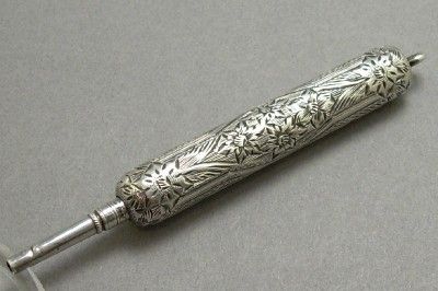 Antique Victorian Sterling Silver Propelling Pencil  