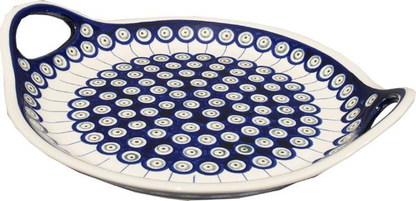 Polish Pottery Round Serving Tray Boleslawiec Stoneware  