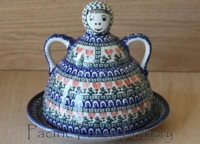 Polish Pottery Unikat 155 XL Cheese Lady Stoneware  