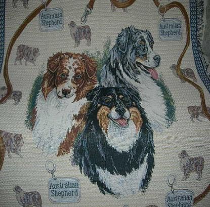   Shepherd Aussie Afghan Throw Blanket Sheep Herding Dog Puppy Gift