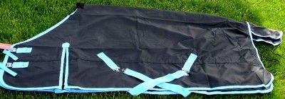 78 BLACK BLUE HORSE RAIN SHEET RUG 6000D WATERPRROOF  