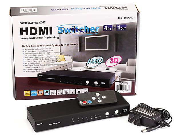 4x1 HDMI n reg; Switch w/ TOSlink n Digital Coaxial Au  