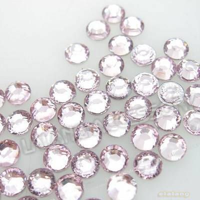   24043 Pink Round Resin Rhinestone Flatback Buttons Free Ship  