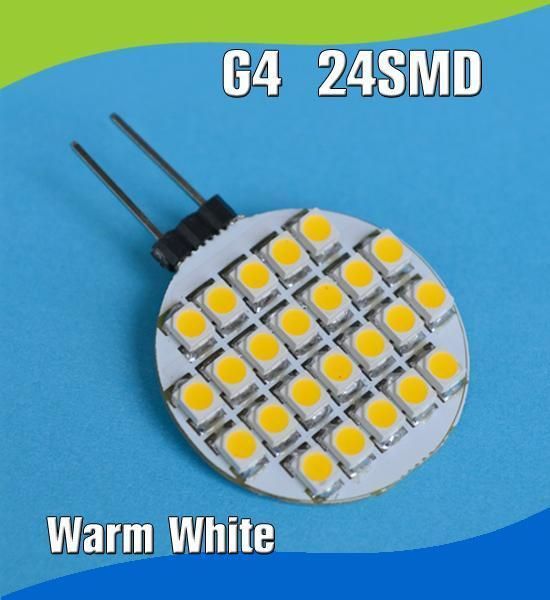 G4 / gu4 / GY4 24 SMD LED Warm White RV Camper Marine Light Bulb Lamp 