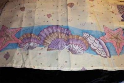 NIP SEASHELLS SEASIDE FABRIC SHOWER CURTAIN   