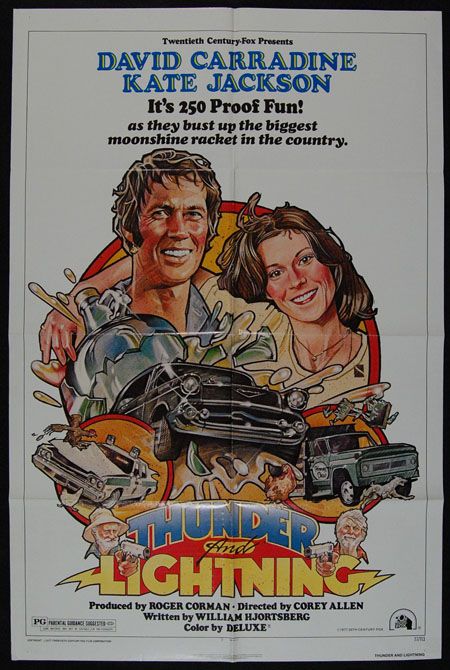 THUNDER AND LIGHTNING 1977 David Carradine MOVIE POSTER  