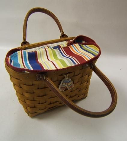 Longaberger Basket 2005 boardwalk w/ liner tie on ih  