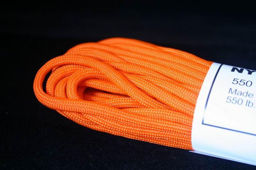 PARACORD Orange 550LB Type III GI Plus 50 ft US made  