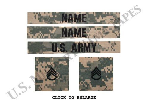   Tape, Service Tape & Rank Patch Set for Uniform & Patrol Cap No Velcro