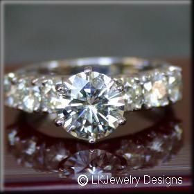 90 CT MOISSANITE ENGAGEMENT ETERNITY WEDDING RING  