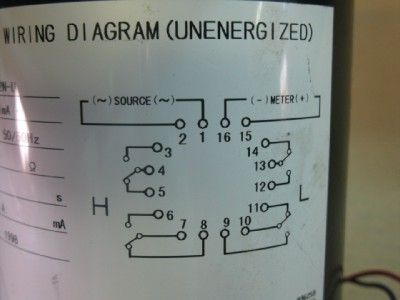 UIVAC PA Torr XEK 12N U Meter RELAY WIRING DIAGRAM  