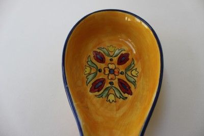 MAXCERA NEW YELLOW TALAVERA SPOON REST  