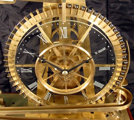 DAY WATERWHEEL INDUSTRIAL BALL BEARING GRAVITY DRIVEN MYSTERY CLOCK 